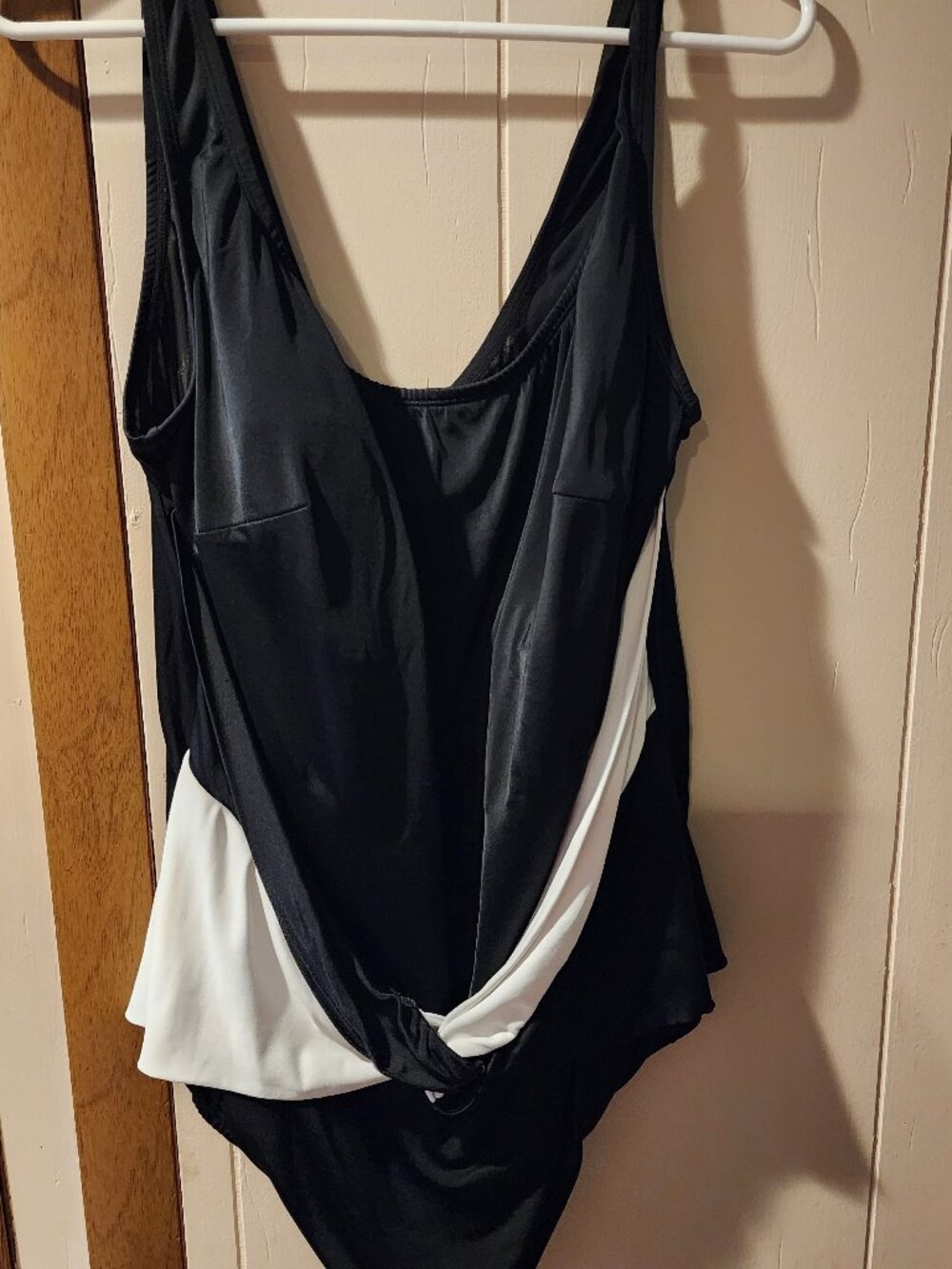Studio Works Black & White One Piece Swimsuit Size 24W Plus Size Swimwear